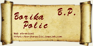 Borika Polić vizit kartica
